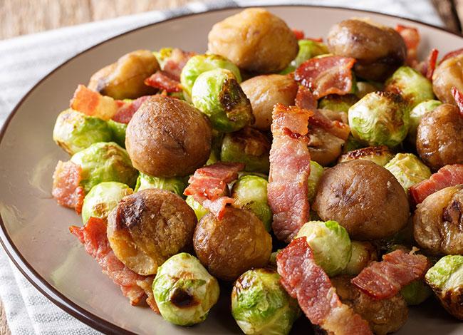 Receitas com menos de 30' - SALADA DE CASTANHA E REPOLHO